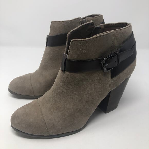Carlos Santana Harvest Faux Suede Heel Booties Size 10 - Picture 3 of 9